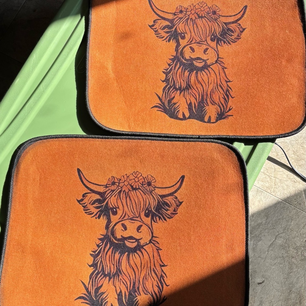 Highland Cow Car Mats - Picture 2 of 4